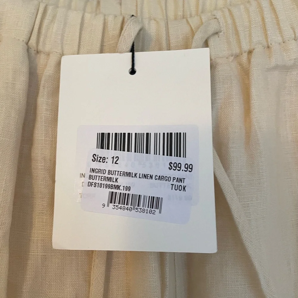 DISSH Cream Wide-Leg Pants - Picture 7 of 11